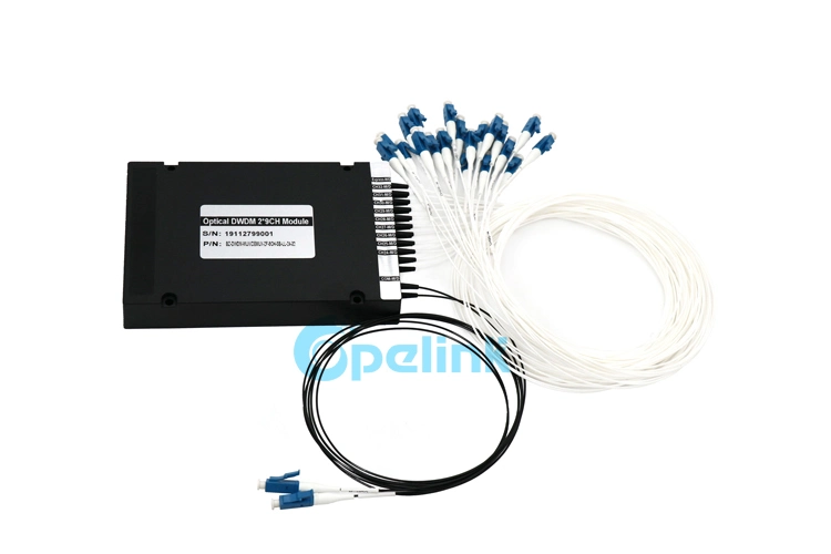 9CH Plastic ABS Box Optical DWDM Mux+Demux with LC/Upc Connector 0.9mm Pigtail