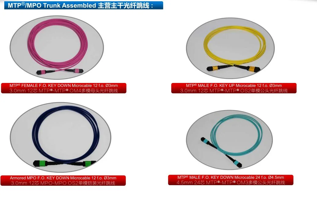 MTP/MPO Trunk Fiber Patch Cables