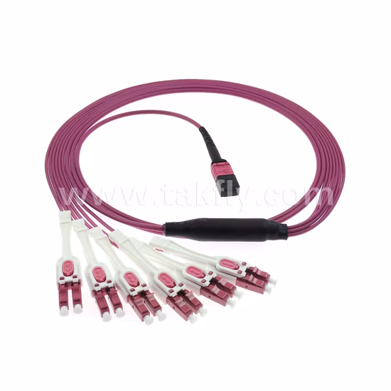cavo del tronco delle fibre Sm Om3 Om4 Om5 MPO-LC di 40g Qsfp 100g Qsfp28 12